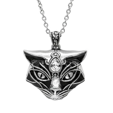 magical cat head pendant